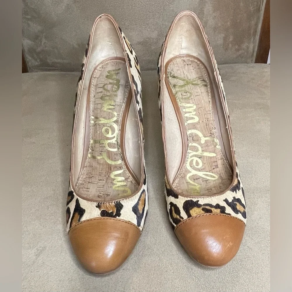 Sam Edelman Leopard Print Espadrilles with Tan Toe Women’s size 8.5